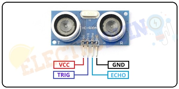 Ultrasonic Sensor HC-SR04 Pin Diagram/Pinout/Pin Configuration