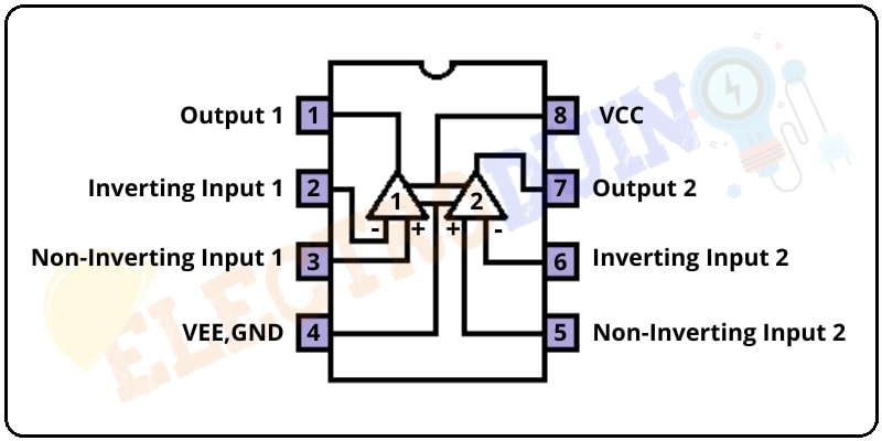 LM358 Op-Amp IC Internal Structure