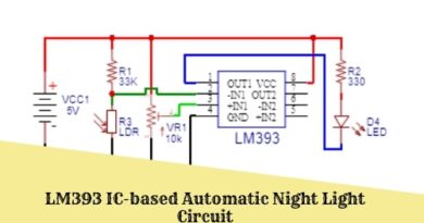 LM393 IC-based Automatic Night Light Circuit