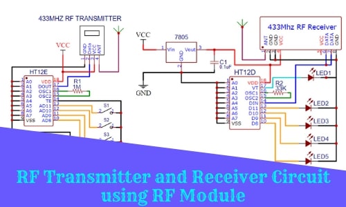 RF Transmitter and Receiver Circuit using RF Module