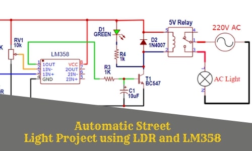 Automatic Street Light Project using LED andLM358