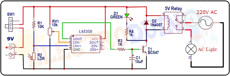 Ldr Circuit Diagram For Street Light Circuit Diagram