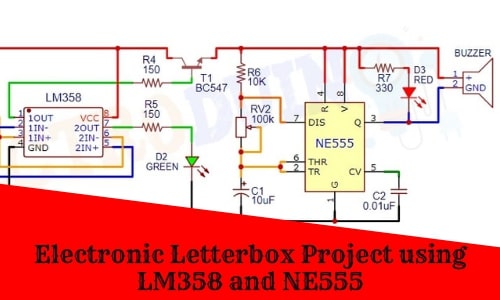 Electronic Letterbox Project using LM358 and NE555