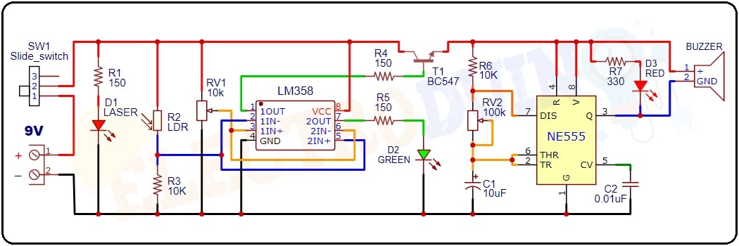 Smart Electronic Letter Box Project Circuit Diagram