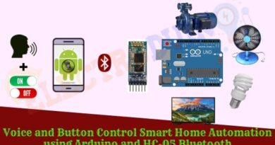 Voice and Button Control Smart Home Automation Project using Arduino and HC-05 Bluetooth