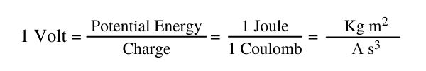 Definition of one Volt (1V) and Mathematical Expression