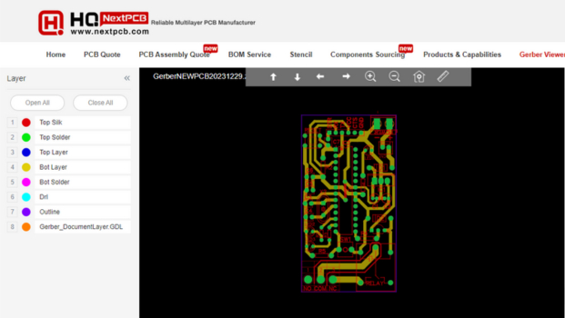 Layer-by-Layer Navigation, HQDFM Free Online Gerber Viewer and DFM Analysis Tool