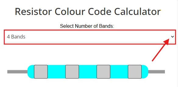 Colour-Code-Calculator-Number-of-Bands-Selection Resistor Colour Code Calculator – Free Online Tool